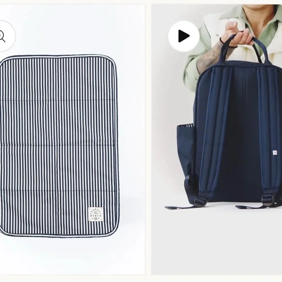 Chic Navy and Gray Baby Bag Set - Picture 5 of 6